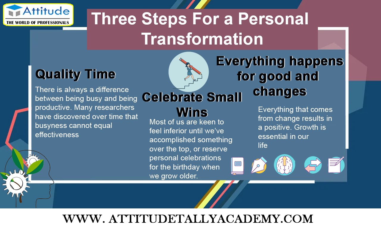 Three steps for a personal transformation