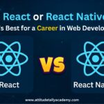React vs React Native comparison image for web development career decision