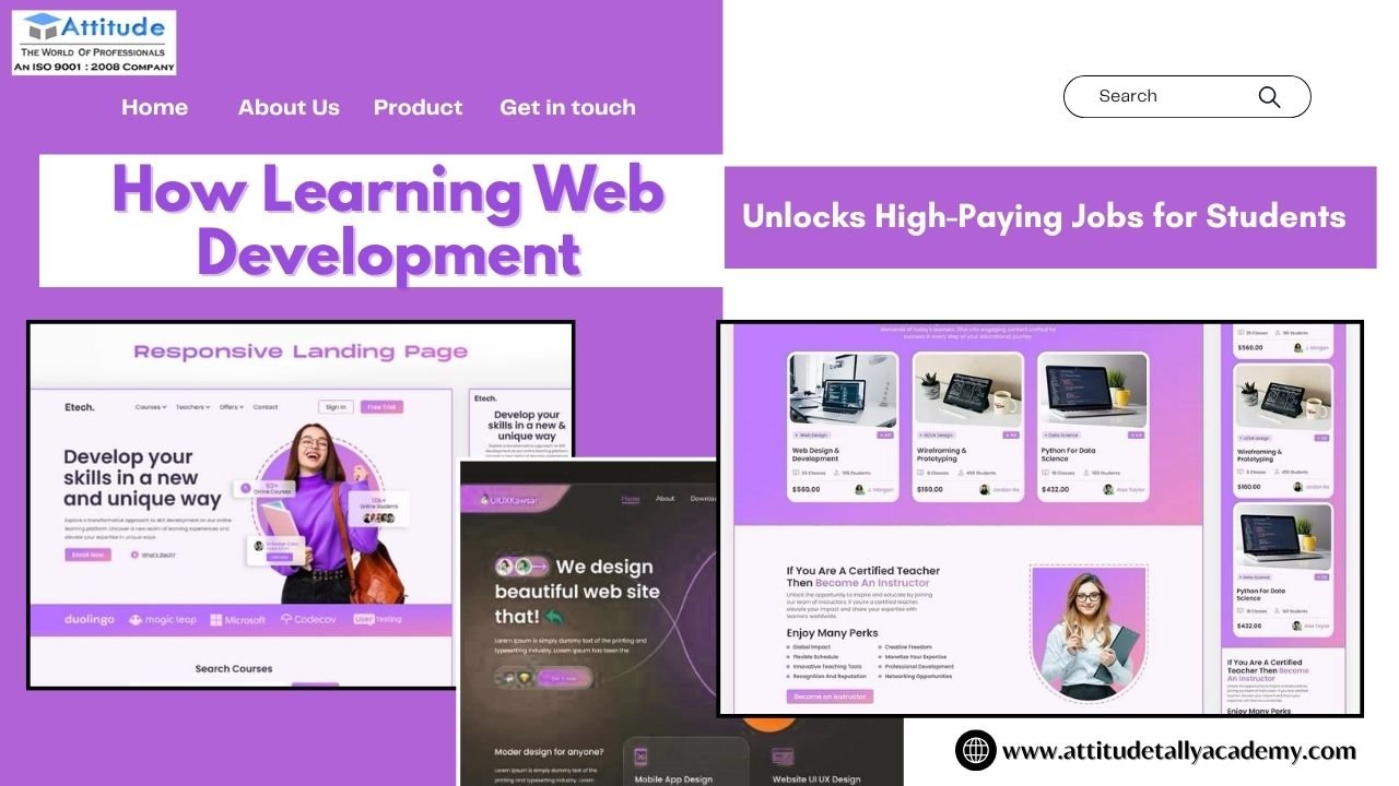 Learn Web Designing and Full Stack Development Course in Yamuna Vihar and Uttam Nagar at Attitude Academy to Unlock High-Paying Jobs for Students