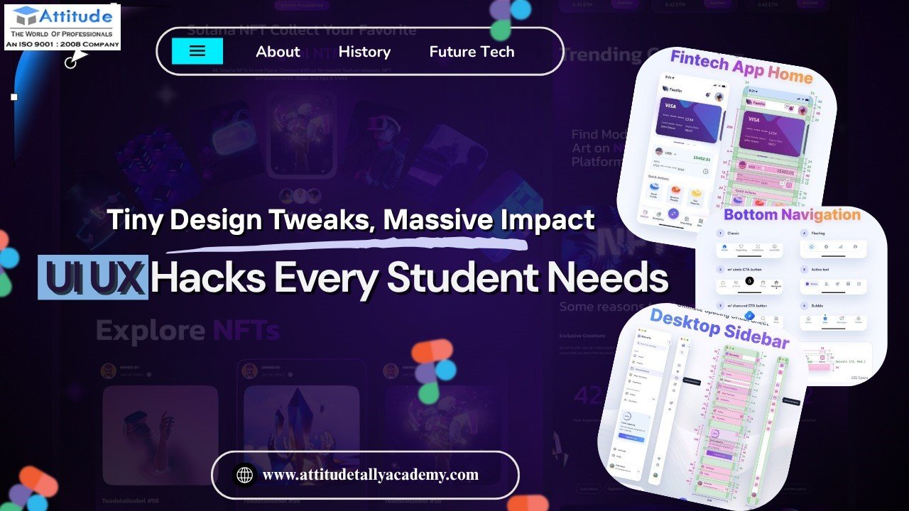UI UX design hacks every student needs | Tiny design tweaks and web designing tips by Attitude Academy