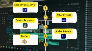 Top Video Editing Software – Adobe Premiere Pro, After Effects, Blender, DaVinci Resolve & Adobe Animate Tools