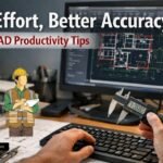 AutoCAD productivity tips showing architectural drawing on screen with precision tools for better accuracy and faster drafting