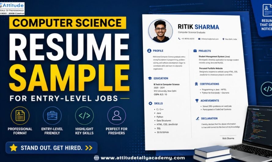 Computer Science Resume Sample for Entry-Level Jobs